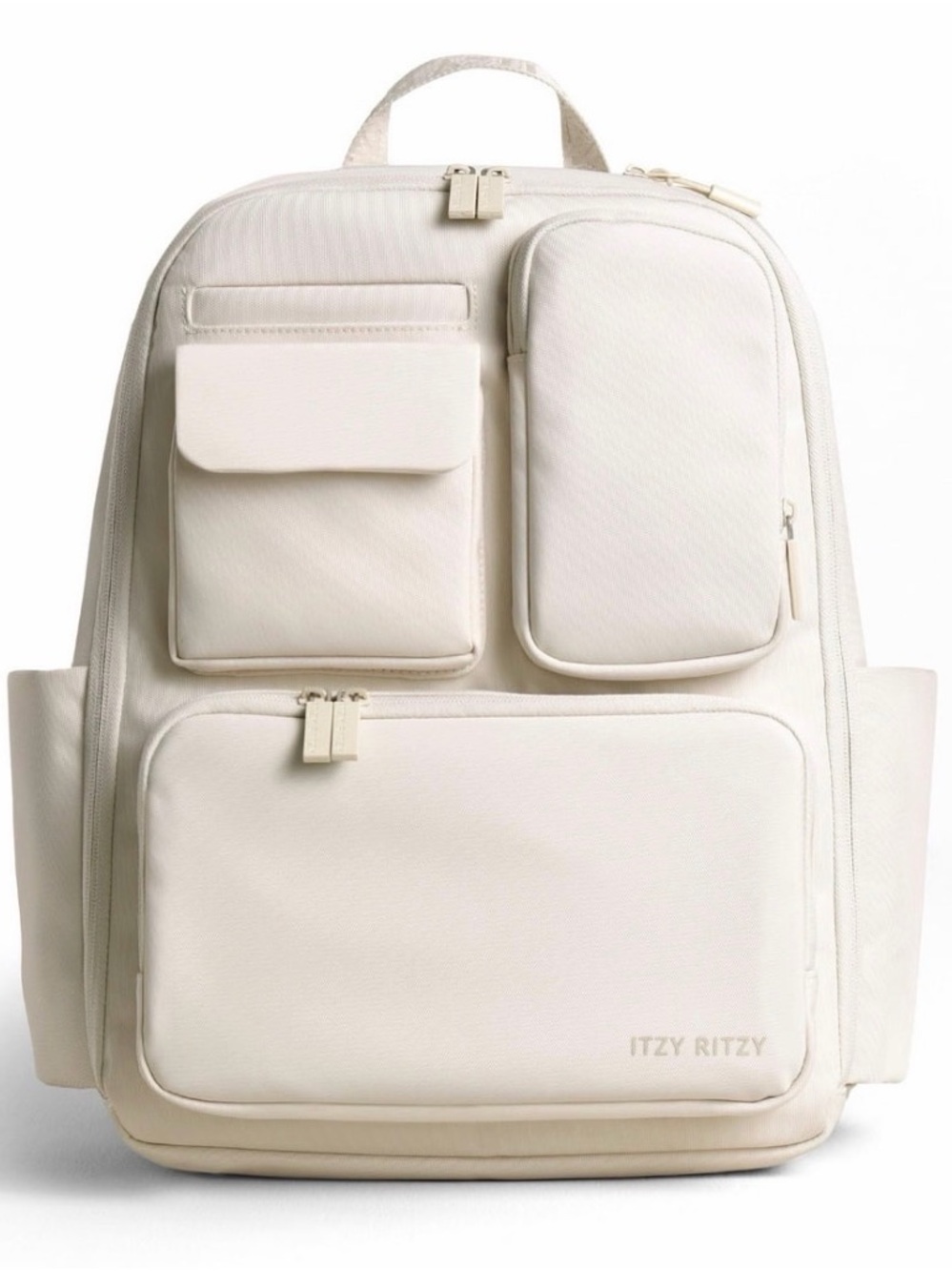 Itzy Ritzy Belong Multi-Pocket Utility Travel Backpack Cream NWT